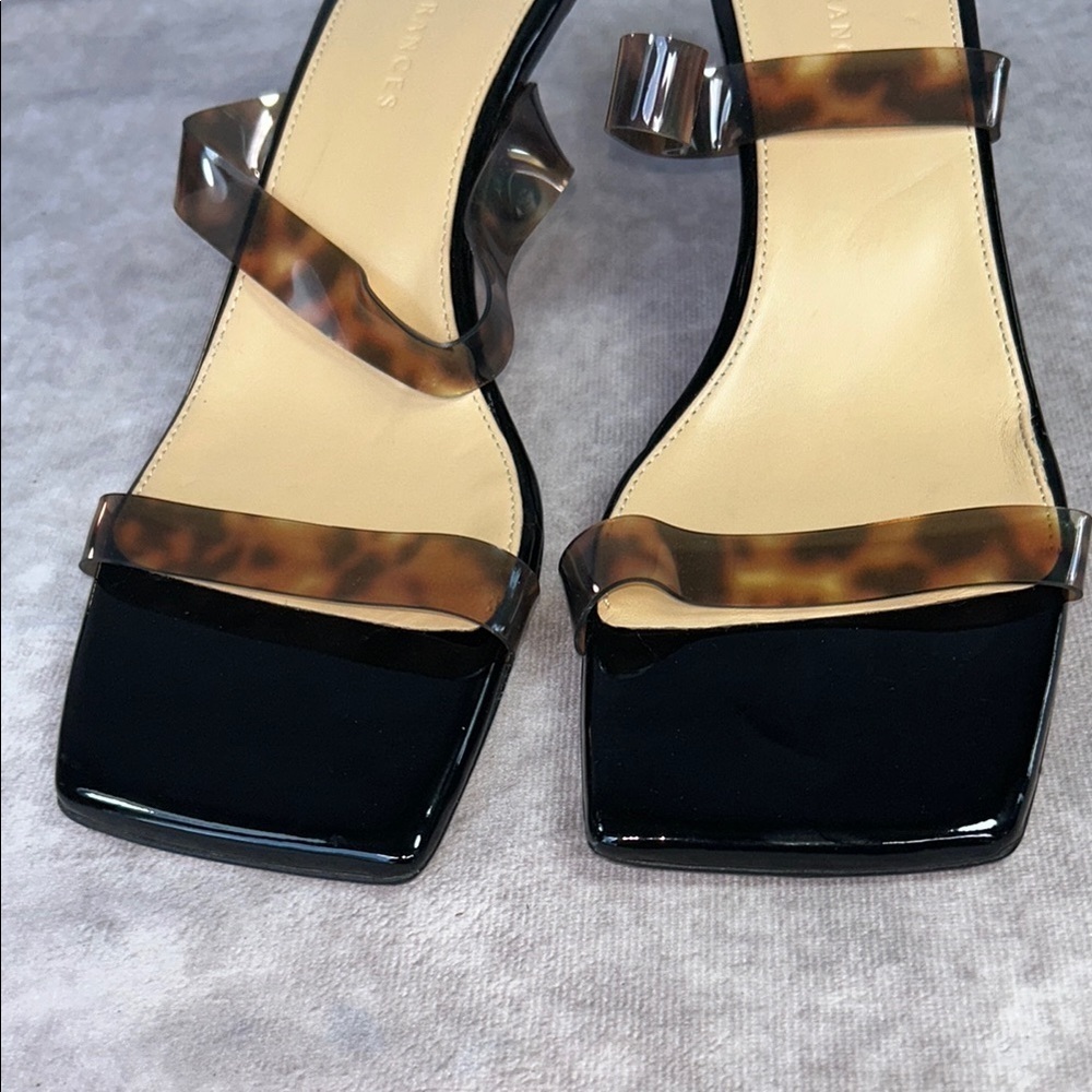 GUC Dear Frances Black Brown Tortoise Shell Rain Sandal EU 40 - Picture 7 of 15